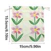 Fashion Flower Print Drawstring Bag Women's Fashion Bag Men's Toiletry Bag For Organizing Lipstick Toiletries
