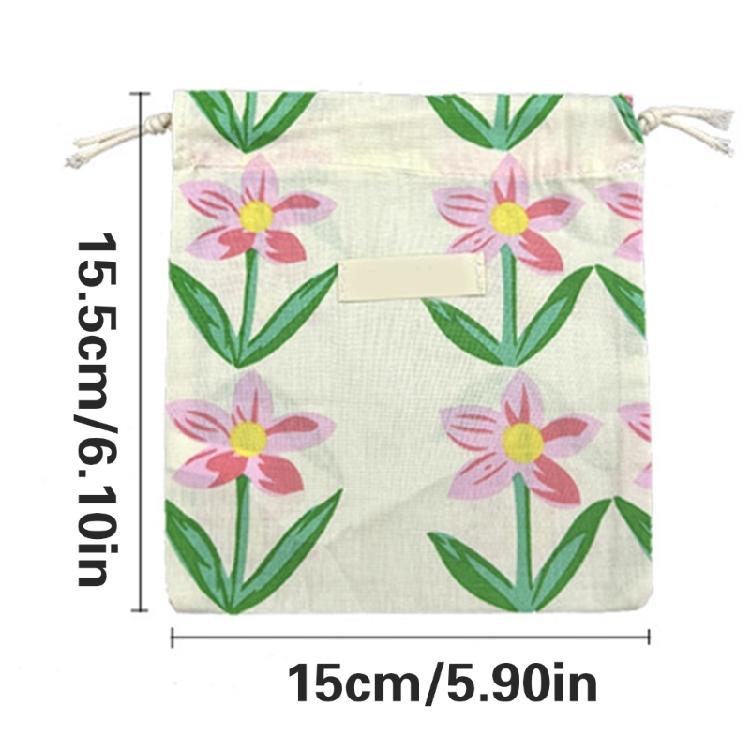 Fashion Flower Print Drawstring Bag Women's Fashion Bag Men's Toiletry Bag For Organizing Lipstick Toiletries