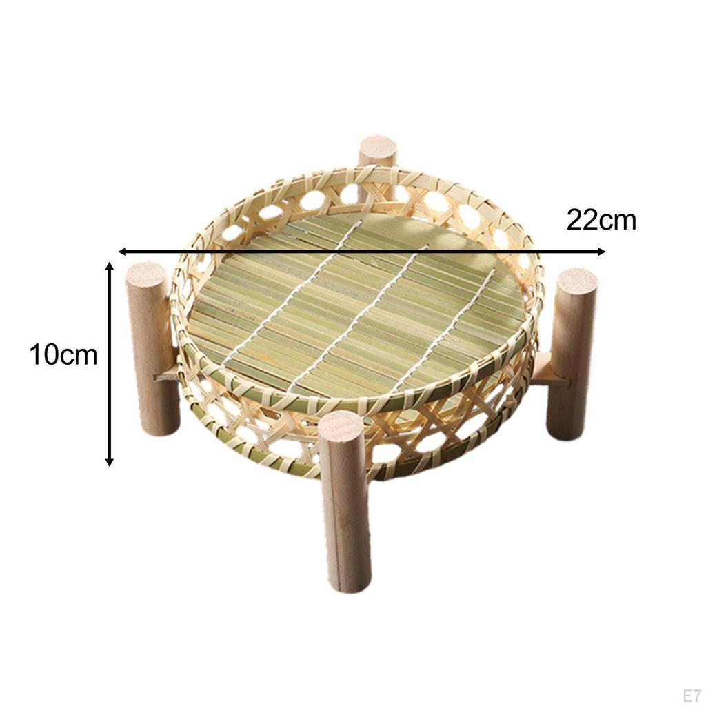 Zestaw tac bambusowych do spożywania posiłków na świeżym powietrzu i rozrywki