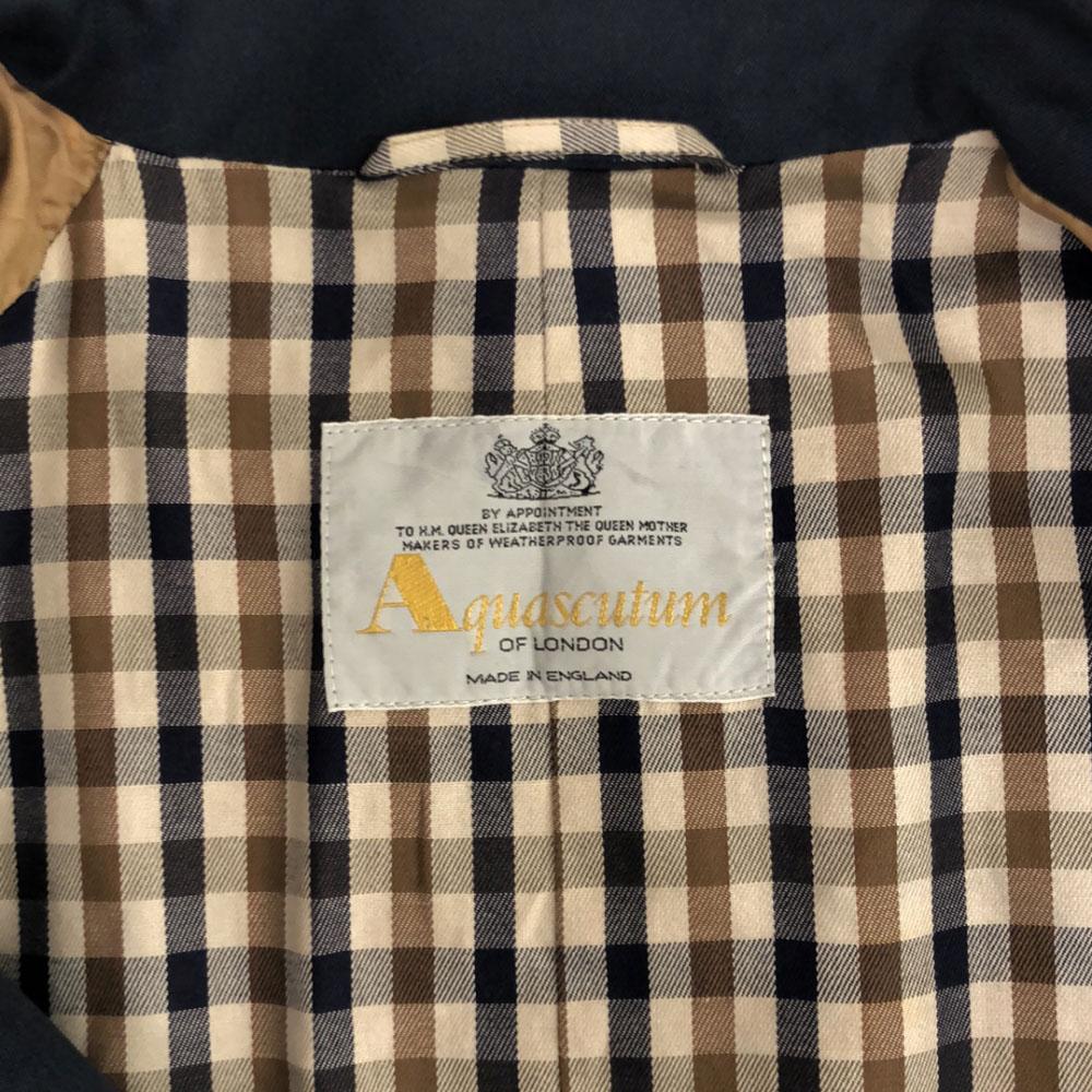 Aquascutum 80s Vintage Made In England Short Sleeve Stainless Collar Coat Women Used