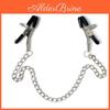 Pressure Jewelry Clamps Clips Adjustable Non Piercing Nipple Rings With Metal Chain