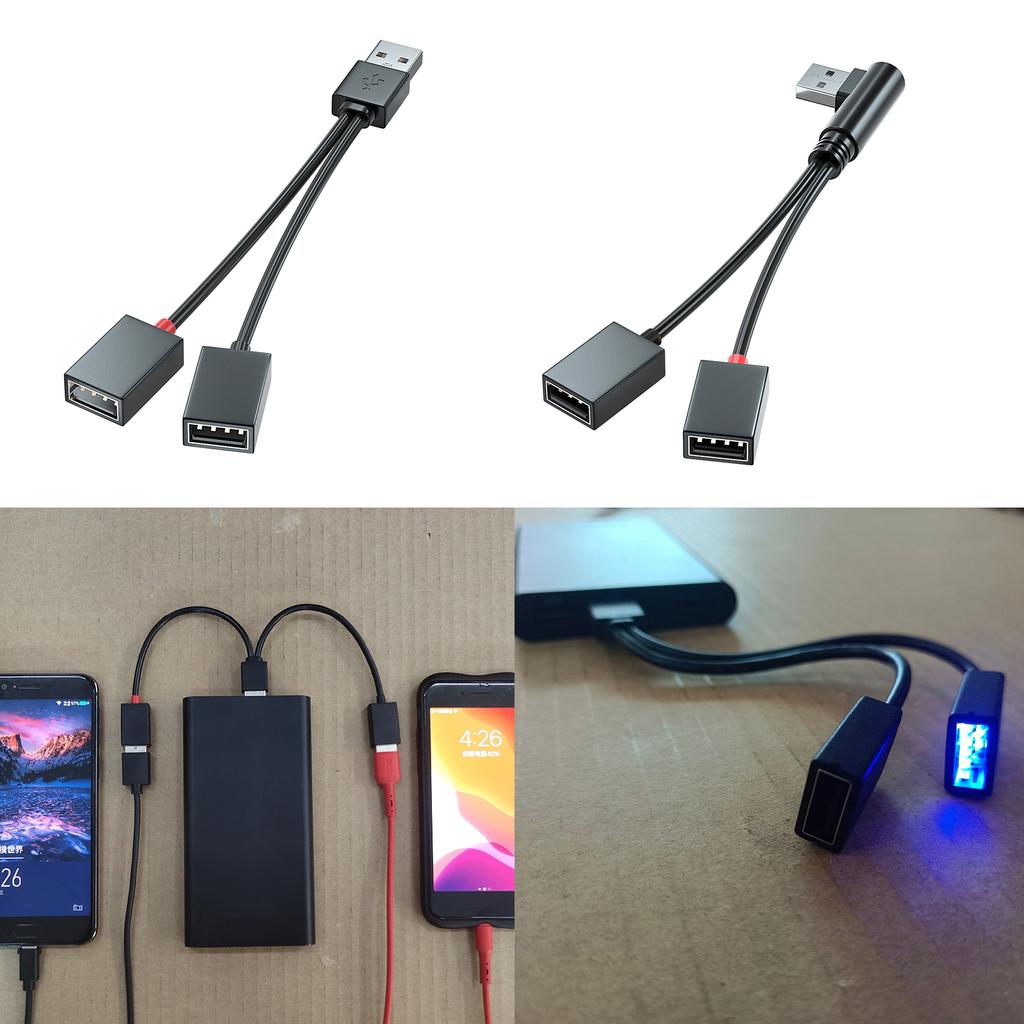 Multifunktionales USB-Splitterkabel für Auto, Schule, Büro USB Stecker auf Buchse Stromkabel Mehrere Schnittstellen 15cm/12cm
