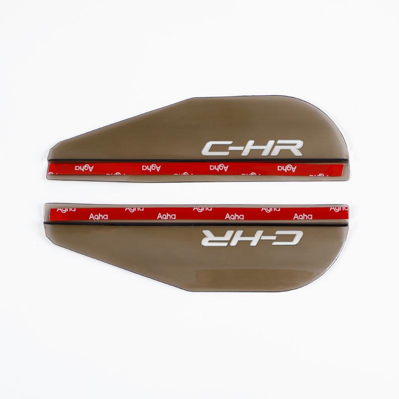 

key chain key Car Side Rear View Mirror Rain Eyebrow Visor Rain Shield Shade Cover for Toyota CHR C-HR Accessories Car Styling чорний