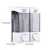 2x350ml Bathroom Wall Mounted Soap Shampoo Box Sanitizer Dispenser Lotion Liquid Pump