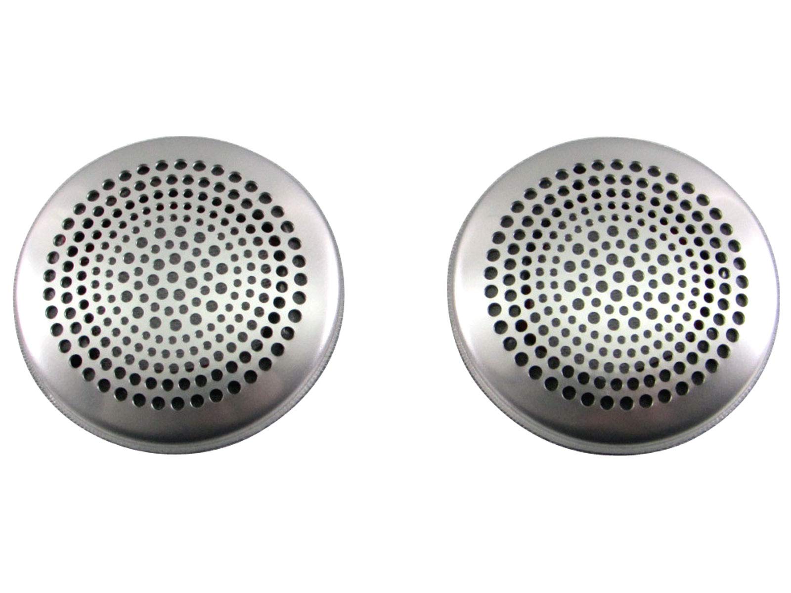 BRIGHTZ Satin Silver Stainless Steel Tweeter Panel for Toyota Harrier Hybrid Compatible with Toyota Harrier Hybrids 2-Piece (AXUH80, AXUH85)