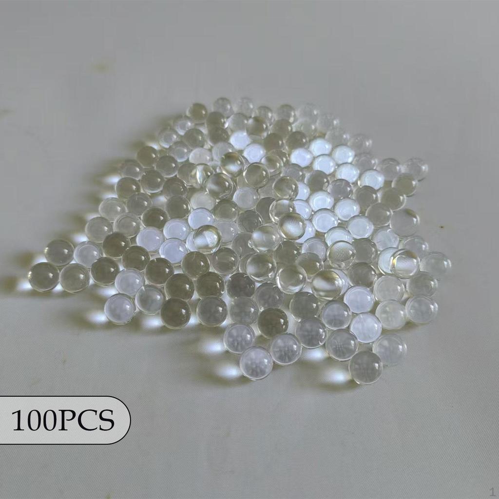 100 ks malých skleněných perliček čiré kulaté bez dírek stůl s rozptylem dekorační koule dekorativní