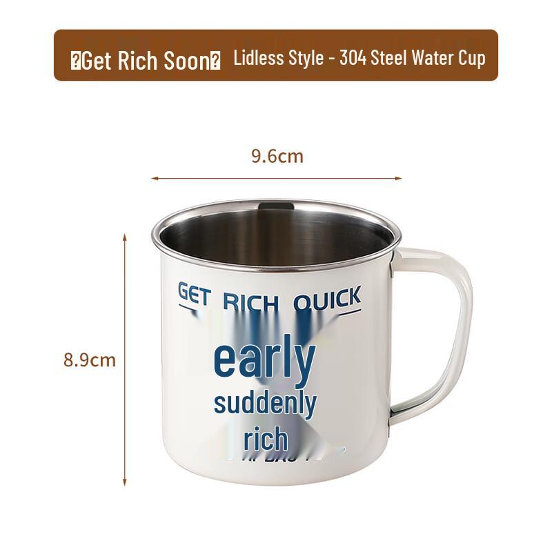 Classic 304 Stainless Steel Teacup with Lid