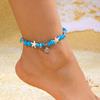 Bohemian Crystal Natural Stone Shell Bracelet Painted Shell Starfish Anklet Beaded Bracelet For Women Beach Jewelry Gifts