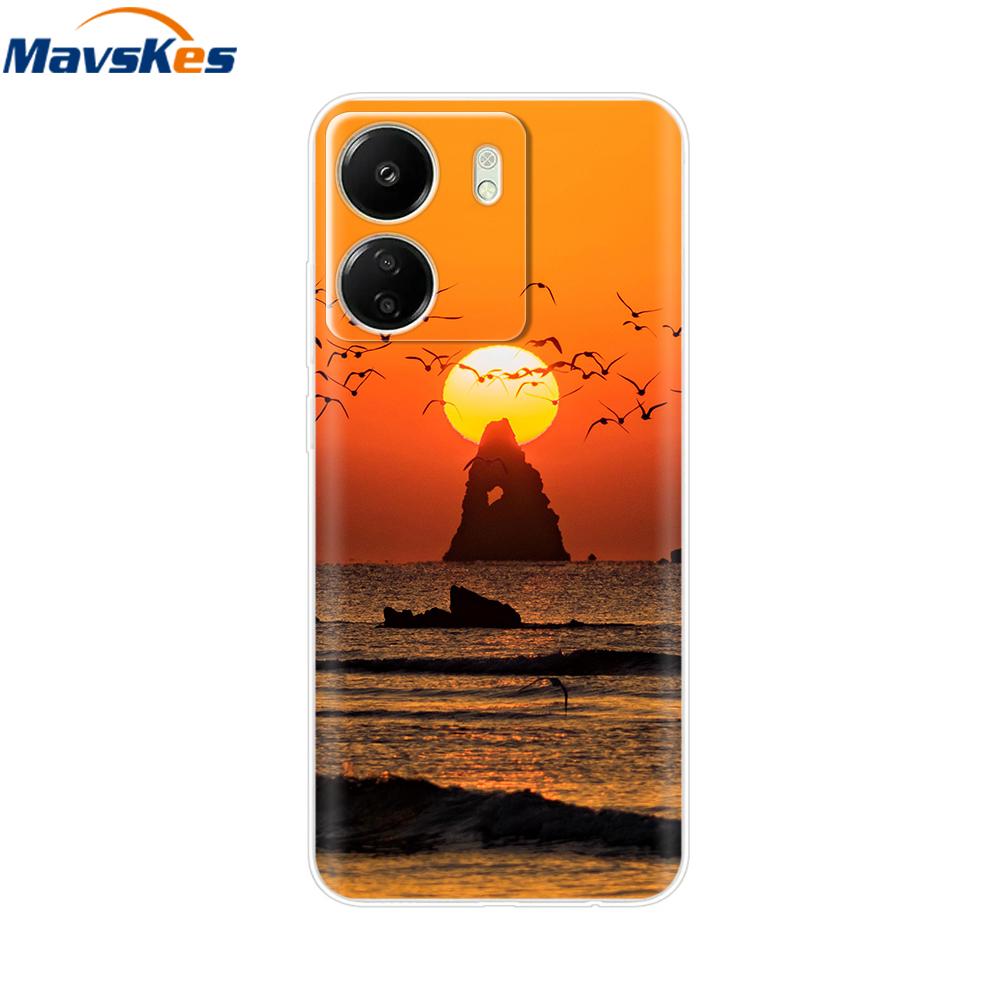 Mobile Phone Bag Case For Poco C65 Case Shockproof Soft Silicon Protector Cover For Xiaomi Poco C65 PocoC65 Cases Fundas Coque