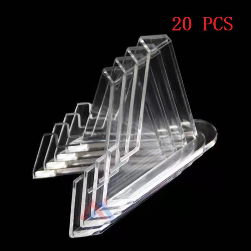 10PCS Transparent Acrylic Coin Display Stand Commemorative Coin Mini Stand Badge Display Stand Arranged Home