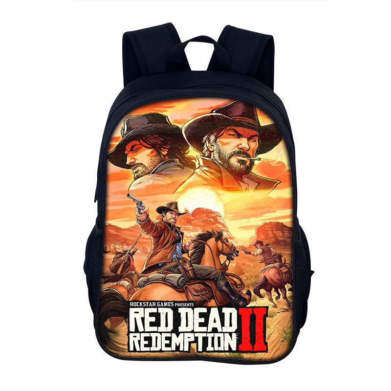 Rugzak Red Dead Redemption Schooltas 40cm/15.7inch Rugzak Boekentassen Computer Rugzak voor Jongen Meisje Beste Cadeau