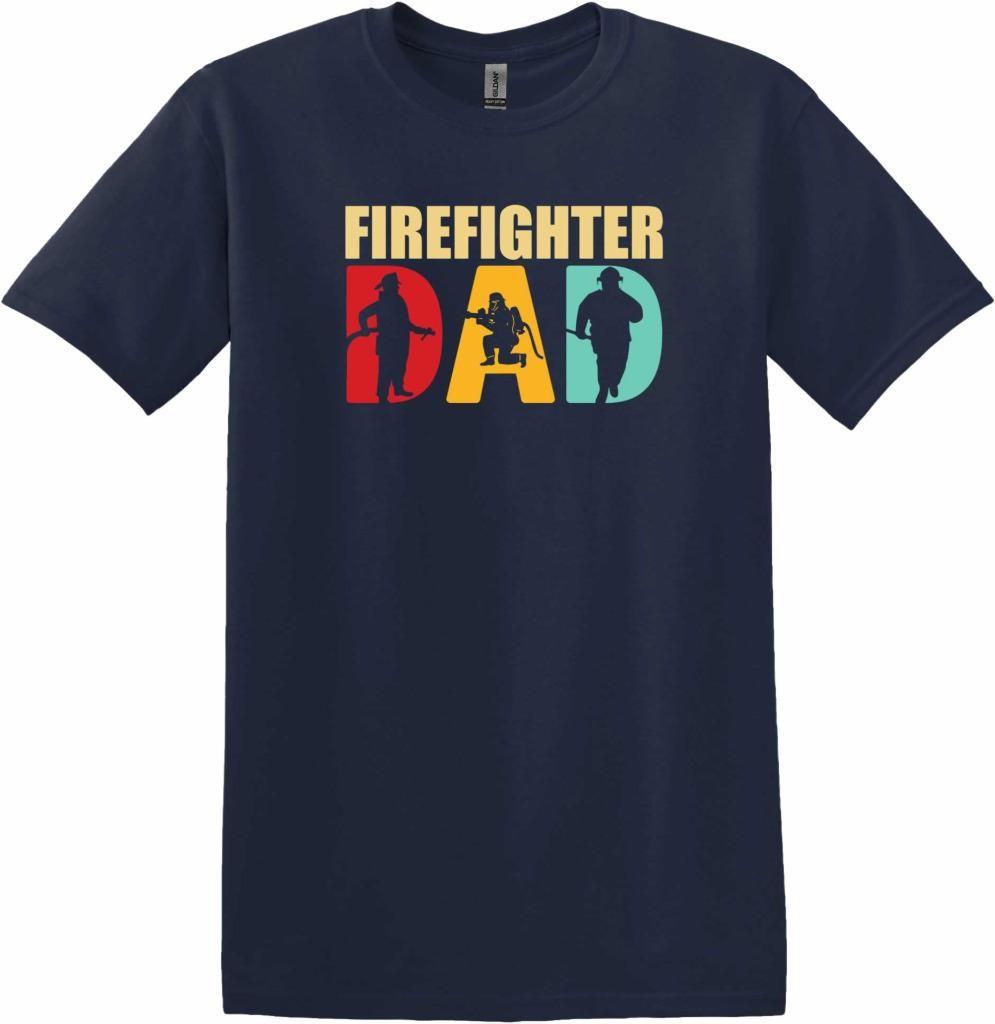 Firefighter Dad Volunteer Fireman Father s Day Birthday Gift T-Shirt XXXXL
