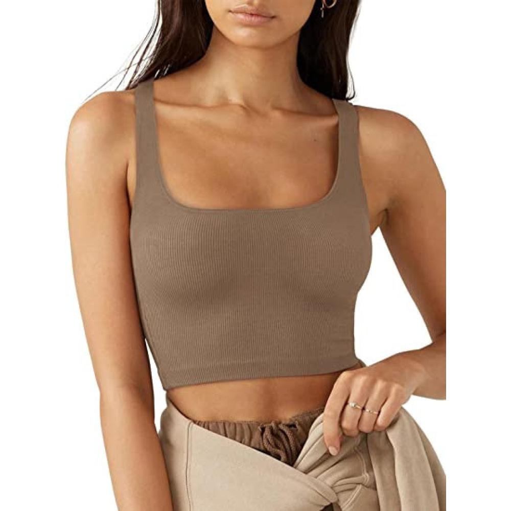 Women's Solid Color Fashion Trend Sexy Threaded Short Vest