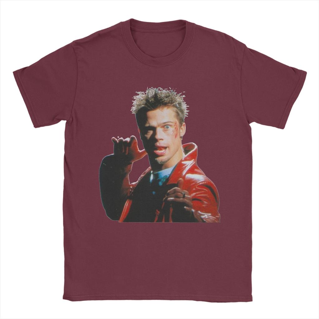 Fight club karate Tyler Durden Brad Pitt T Shirt 100 Cotton Clothing Short Sleeve Round Collar Tee Shirt Plus Size TShirts