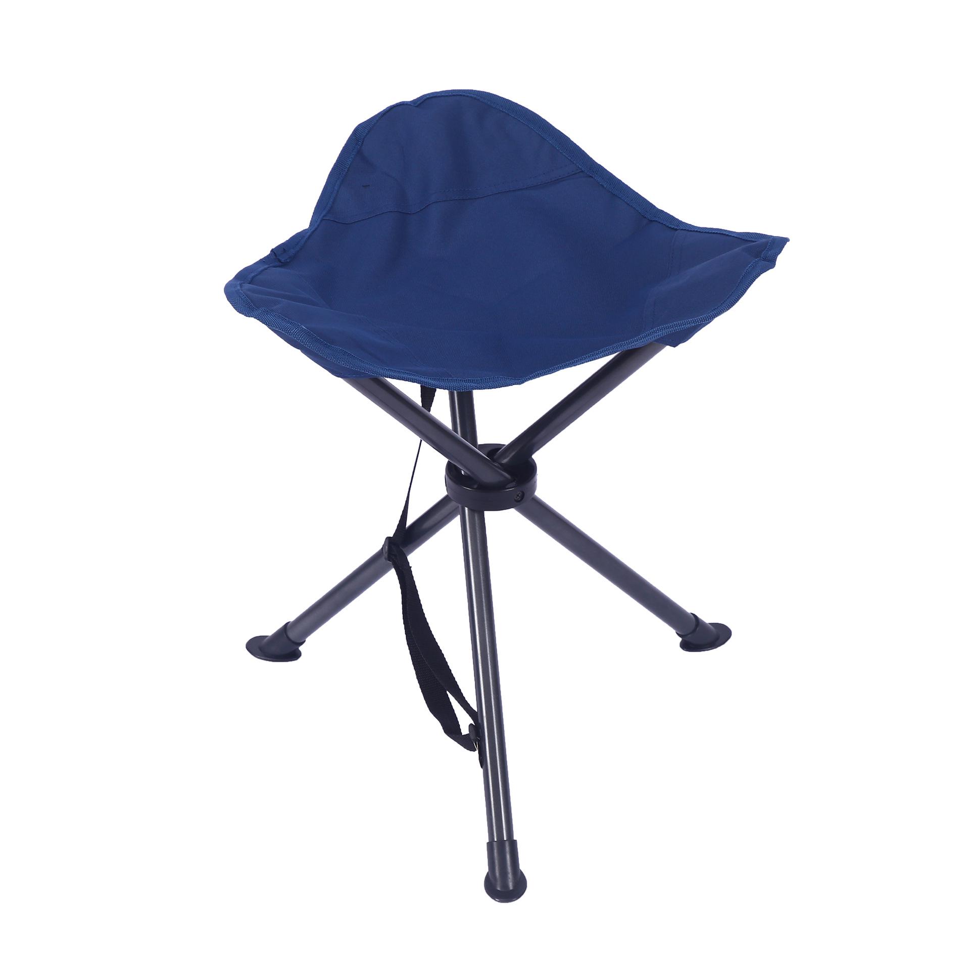 

Portable Outdoor Folding Camping Chair - Compact Tripod Stool for Fishing and Home Use темно-синий
