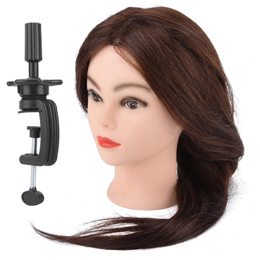 Hairdressing Training Styling Practice Colors Wig Dummy Mannequin Head with Hair