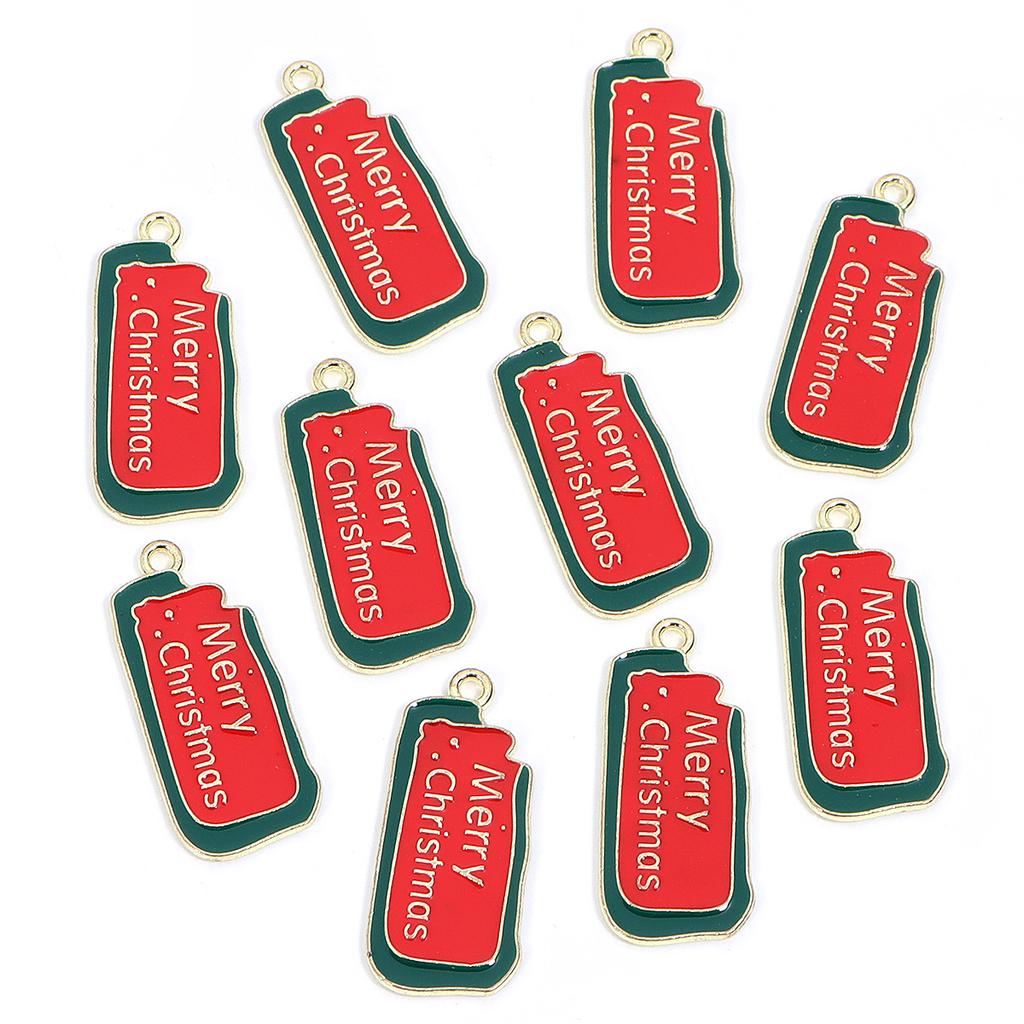 10-20pcs/lot Christmas Series Alloy Enamel Cute Pendant Santa Claus Elk Snowman Shape Charms For DIY Bracelet Necklace Accessory