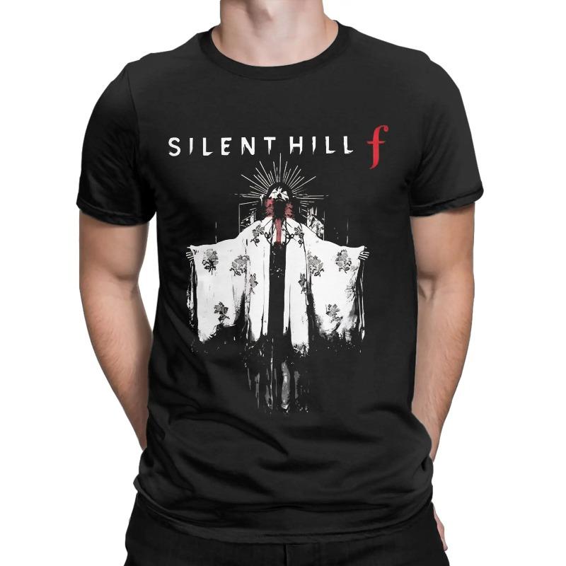 Silent Hill F T Shirt Men's 100% Cotton Vintage T-Shirt Round Neck Tee Shirt Short Sleeve Tops Printed