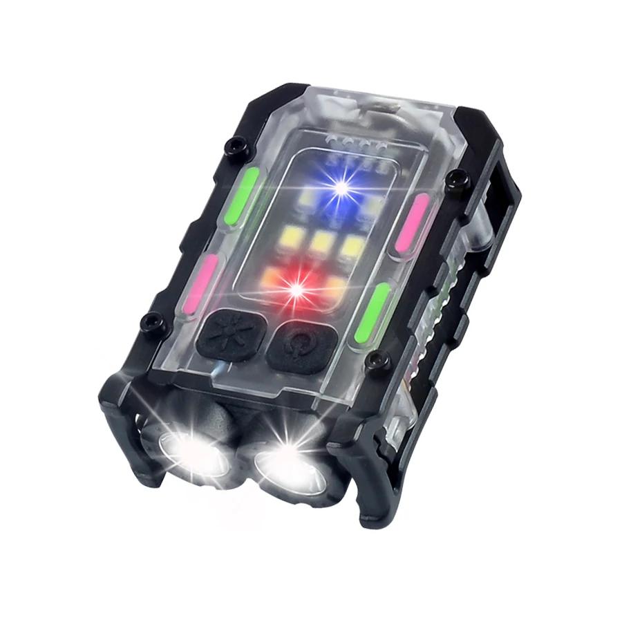 Protable Bright Powerful Torch Light LED Multifunctional with Cap Clip Tail Magnt Work Light EDC Mini Keychain Flashlight
