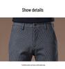 Men's High-End Slim Fit Woolen Trousers - Autumn/Winter Collection, Elastic Straight Leg, Light Luxury Casual Style.