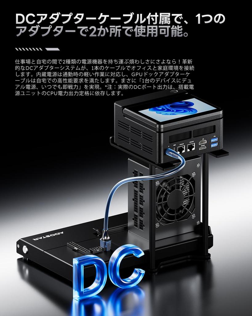 AOOSTAR EG02 Docking Station with Dual Thunderbolt 5 and OCuLink Interface Open Frame Power Supports Most Graphics Cards Dual Thunderbolt (PCIe 4.0