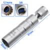 Socket Wrench Magnetic 12 Angle Repairing Removal Tool Thin Wall 3/8" Drive Sockets for 14/16mm Spark Plug