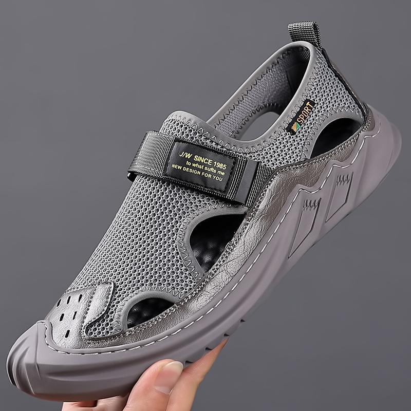 Sandali da uomo con fondo morbido estivo traspirante di grandi dimensioni abbigliamento esterno scarpe da spiaggia scarpe da uomo casual scarpe con buco da uomo cavo