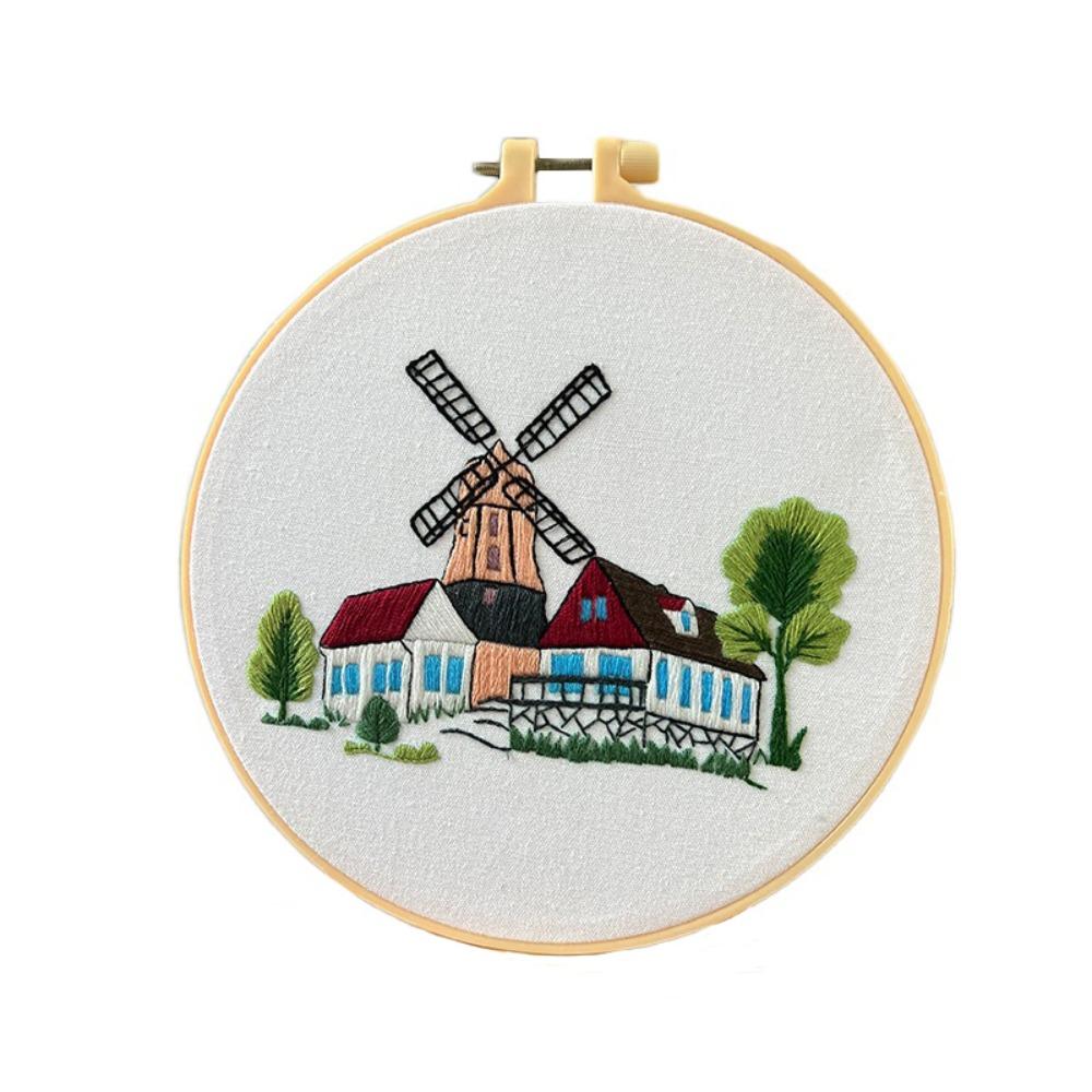 Floral Flower Embroidery Kit DIY Embroidery Set Home Decor Cross Stitch Set Beginner