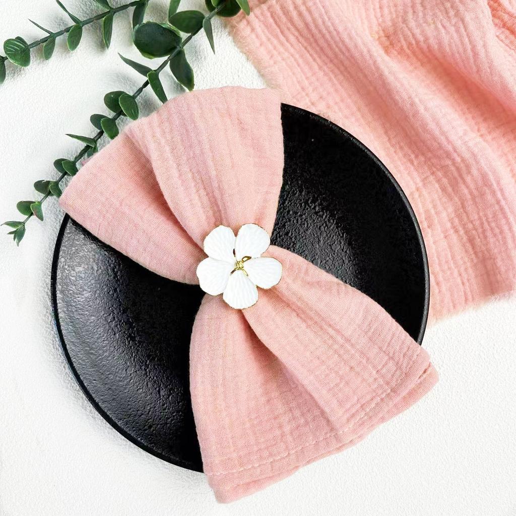 10Pcs 40x40cm Cloth Napkins Pure Cotton Gauze Napkin Handkerchief Cheesecloth Vintage Picnic Party Wedding Table Decoration