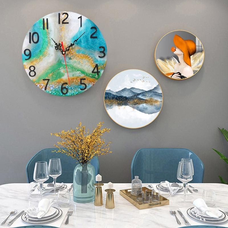 Clock Silicone Mold Clock Alarm Resin Mold Round Timer-Epoxy Casting Mold for DIY Resin Crafts Home Wall Decorations