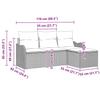 Garden Sofa Set with Cushions and Storage 4 Pcs Beige Poly Rattan