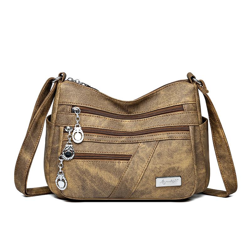 

Простая женская сумка через плечо с несколькими отделениями и регулируемыми плечевыми ремнями, подходит для повседневного использования и шопинга в качестве повседневной наплечной сумки 26 cm*12 cm*20 cm жёлтый