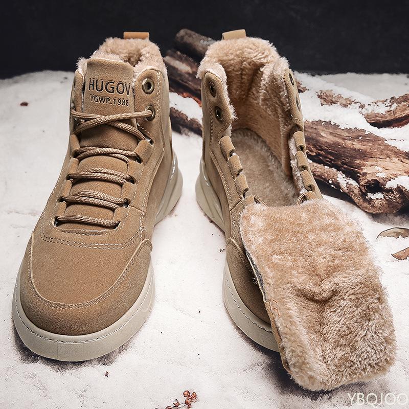 

Men Anti-slip new winter Outdoor Casual comfortable men shoes minimalist worm men boots Fashionable versatile ankle boots 38