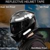 Black Reflective Tape For Sports Equipment Including Bike Motorcycle And Scooter Helmets Providing Low Light Safety