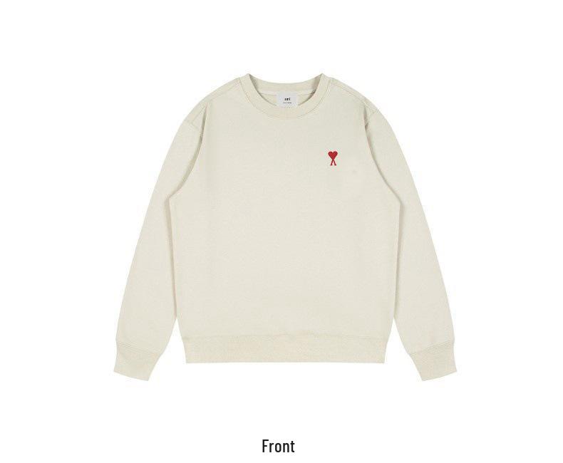 AMI&EASY Bluza z haftowanym napisem A Love - Unisex Casual z okrągłym dekoltem na wiosnę/jesień