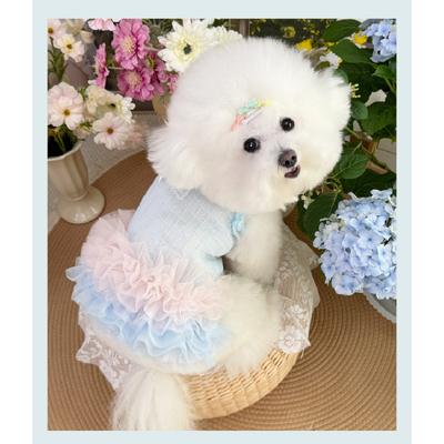 Fashion Chihuahua Pet Dress Gauze Skirt Small Pet Clothing Bichon Pomeranian Dog Fairy Dress Pet Cat Dog Clothes