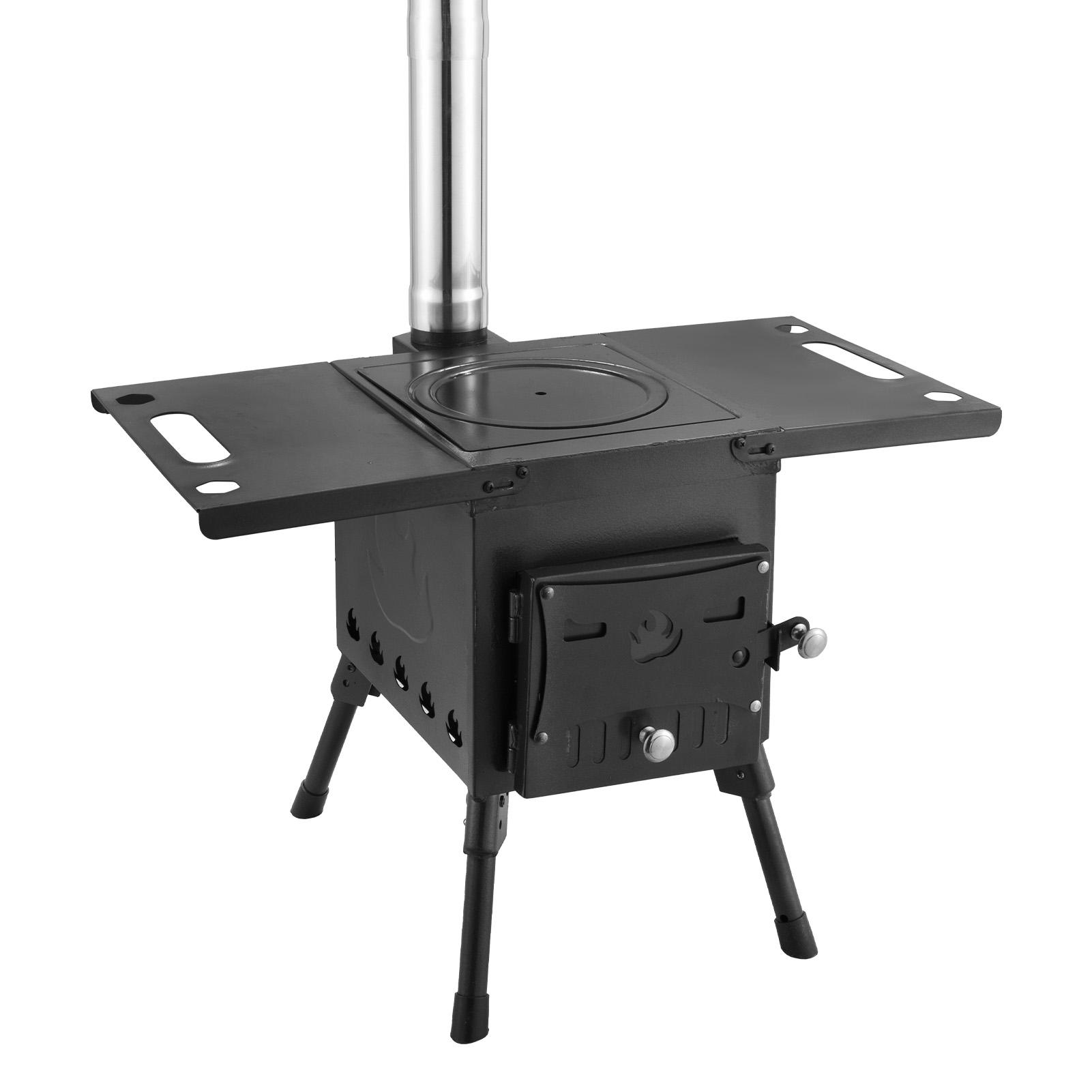 

Кемпинговая дровяная печь складная дровяная печь для кемпинга на открытом воздухе походов Type A чёрный