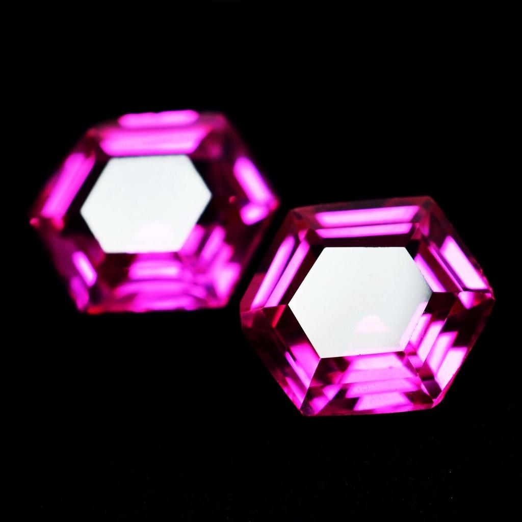 Natural Pink Sapphire Loose Gemstone Fancy Cut 16.32 Ct Pair September Birthstone for Jewelry Making