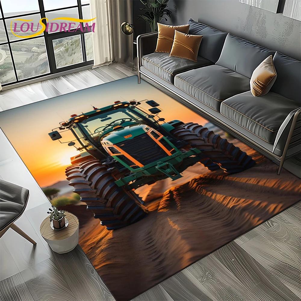 27 Style Truck Retro 3D Tractor Car Carpet Rug for Living Room Bedroom Home Sofa Decoration,Kid Area Rug Non-slip Floor Mat Gift
