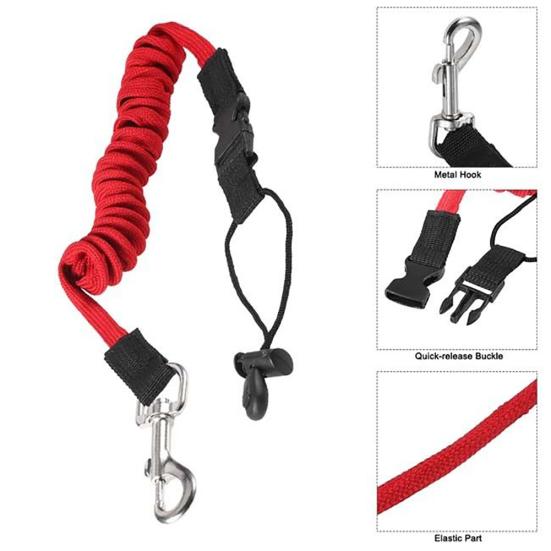 Kayak Canoe Inflatable Boat Paddle Elastic Coiled Leash Cord Oar Rope Tether