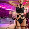 Women Fashion Lace Lingerie Set Garter Belt Bra Panty Bralette Underwear