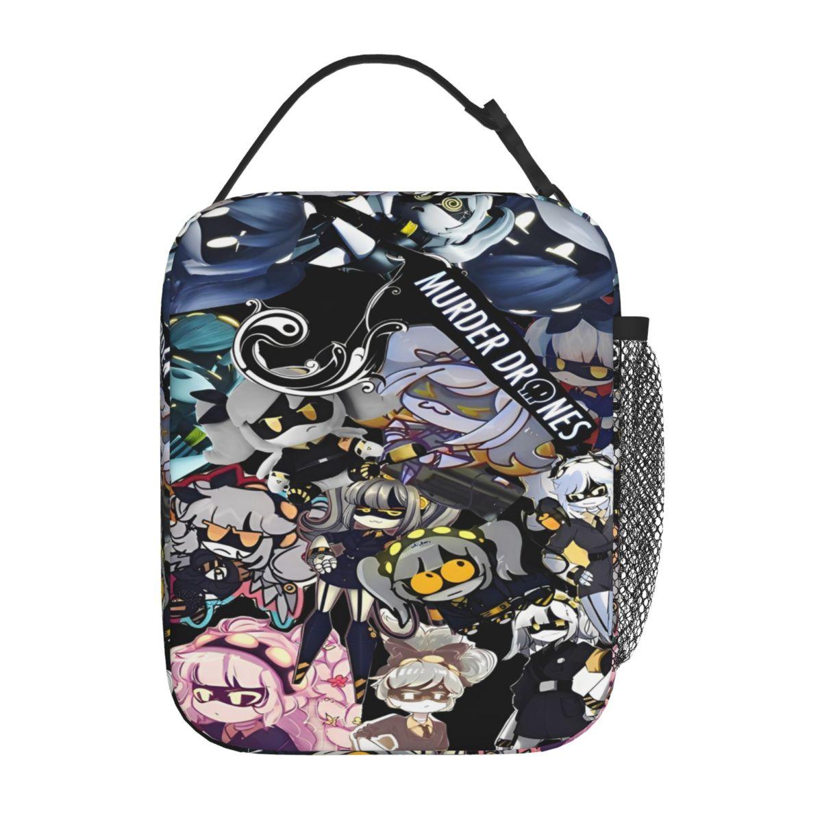 Sac à lunch Anime Murder Drones Boîte à lunch rétro pour filles École Sac isotherme portable Sac isotherme de designer Sacs fourre-tout thermiques One Size