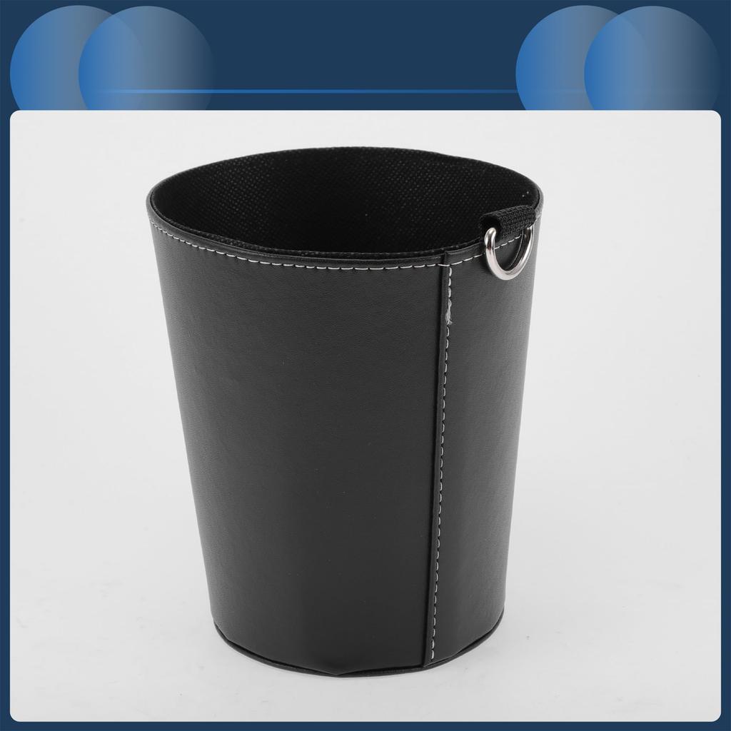 INFINAUTO Car Trash Front Rear Inch Inch Auto Trash For Hanging Bin, & Seat, 5.1 Wide, 5.9 High, Bin, Leather, Black,