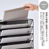 CocoFill Wall-Mountable File Rack, 6 Tiers, Book and Document Storage, A4 Size, Mesh Type, 90-Day Warranty (Silver)