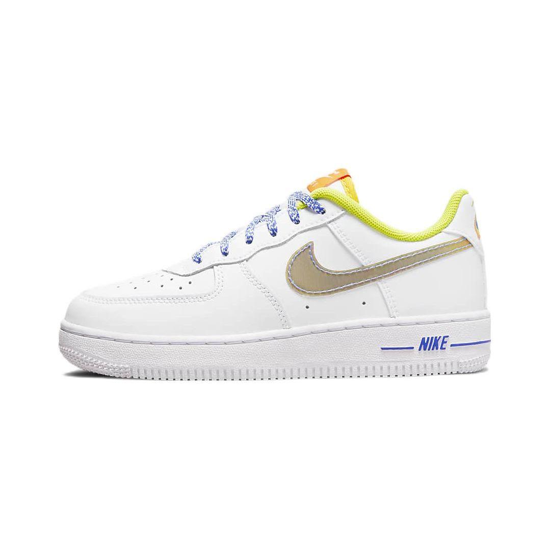

Nike Force 1 LV8 PS Белые Мульти Детские Кроссовки Разноцветные Средне-Голубые DQ7768-100 34