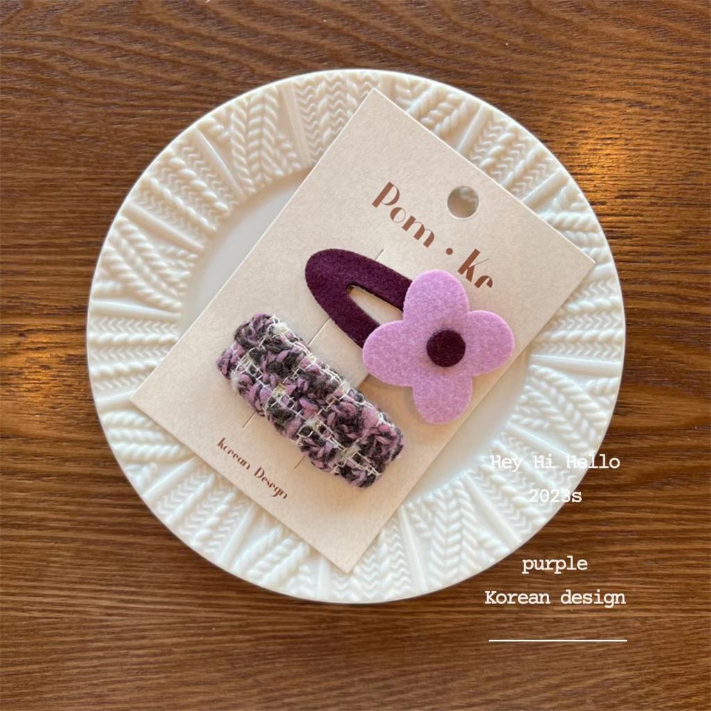 Winter Purple Elegant Hairpins Women Girls Kids Hair Clips Pin Barrettes Accessories Hairgrips Headdress Headwear Ornaments