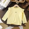 Meisjes lange mouwen top eenvoudig kinder basis T-shirt trui