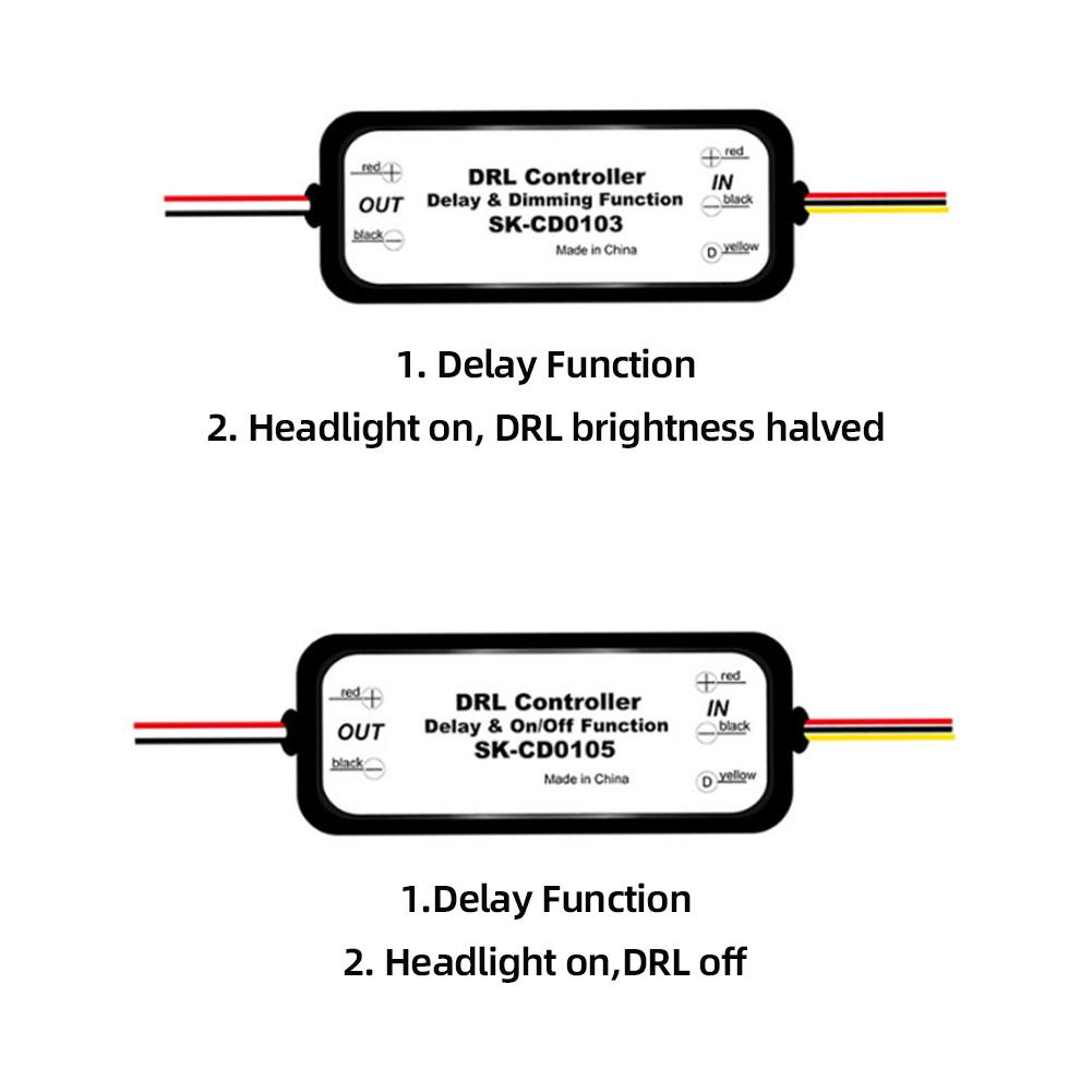 DRL Controller Auto Car LED Daytime Running Light Relay Harness Dimmer On/Off 12-18V Fog Lamp Control