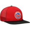 New Era Cap GOLFER Snapback New York Mets THE 7 LINE MLB HOME RUN APPLE COLLECTION MESH SNAPBACK CAP SCARLET NEW YORK METS Hat [Used]