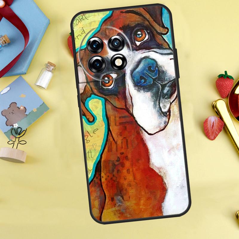 Boxer Dog Case For OnePlus 13T 13R 12 12R 15 13 11 10 10T 8T Nord CE 2 3 4 Lite N20 N30 Nord 5 Cover